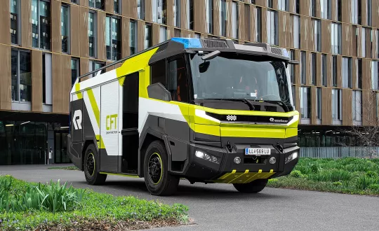 To Concept Fire Truck της Rosenbauer, θα αποκτήσει ηλεκτρική γραμμή κίνησης από τη Volvo Penta. To Concept Fire Truck της Rosenbauer, θα αποκτήσει ηλεκτρική γραμμή κίνησης από τη Volvo Penta.