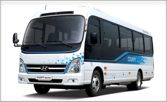 Ηλεκτρικό Hyundai County Electric με αυτονομία στο όχημα έως και 250 χλμ. Ηλεκτρικό Hyundai County Electric με αυτονομία στο όχημα έως και 250 χλμ.