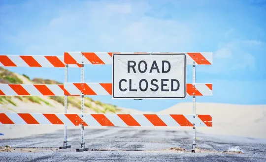road closed sign