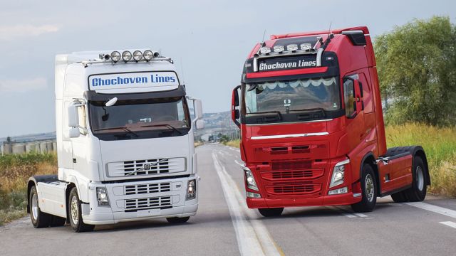 Τα δύο Volvo της εταιρείας Chochoven Lines.