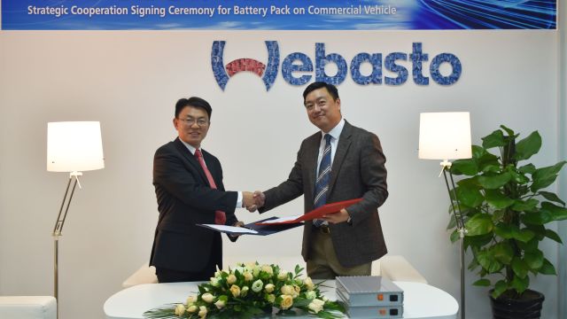 H Webasto υπέγραψε στρατηγική συνεργασία με την Wanxiang A123, μια εταιρεία από το Χανγκτσόου της ανατολικής Κίνας που κατασκευάζει μπαταρίες ιόντων λιθίου.