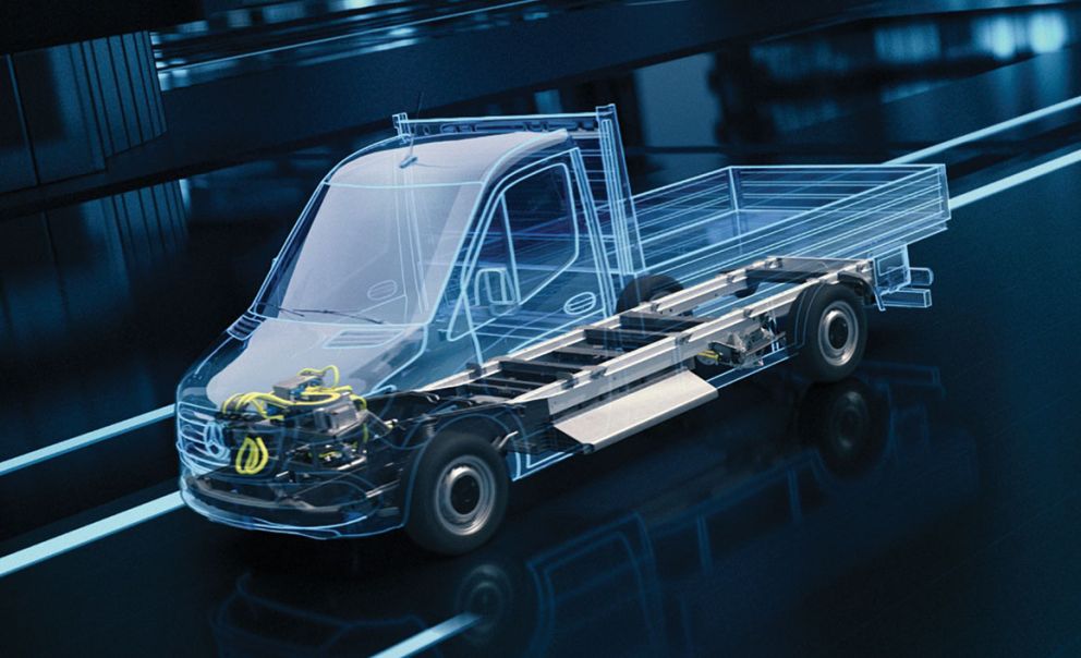 Το νέο ηλεκτρικό Sprinter θα διατίθεται με σύστημα μετάδοσης της κίνησης στους πίσω τροχούς, με δύο μεταξόνια και με τρία μεγέθη μπαταρίας.