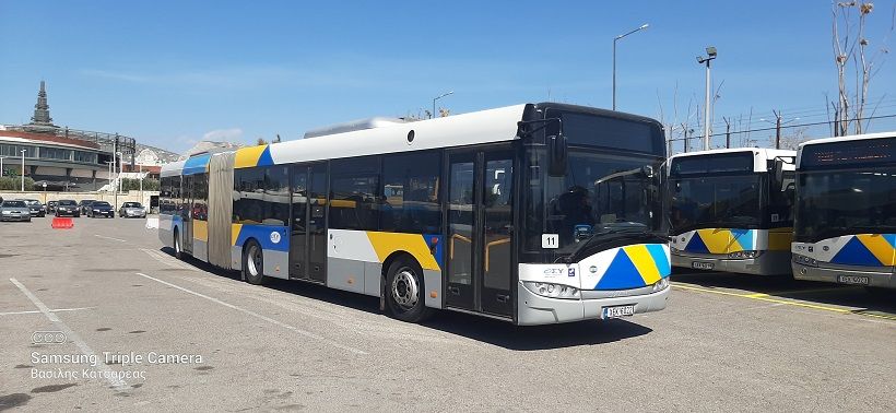 Η πρώτη παράδοση λεωφορείων από την Εθνική Leasing που ξεκινούν δρομολόγια στην Αθήνα και περιλαμβάνει 7 λεωφορεία 12μετρα (6 Solaris Urbino 12 και 1 Irisbus Crossway LE) καθώς και 3 λεωφορεία αρθρωτά (Solaris Urbino 18). Ο μέσος όρος των χιλιομέτρων τους είναι περίπου 472.000, σε όλα έχει γίνει ενδελεχής έλεγχος και συντήρηση όλων των μηχανικών μερών τους.
