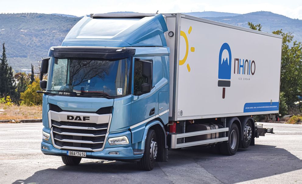 Το DAF XD της εταιρείας Παγωτά ΠΗΛΙΟ το οποίο μεταφέρει  παγωτά από το Βόλο σε όλη την Ελλάδα. Το DAF XD προσφέρει ένα μεγάλο αριθμό καινοτομιών, σύγχρονη εξωτερική εμφάνιση, αυξημένη χωρητικότητα φορτίου και άριστη απόδοση του κινητήρα.