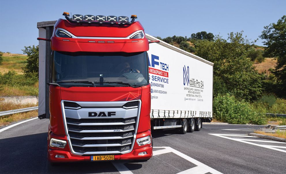 DAF 530 XG+ Low Deck με χαμηλό προφίλ ελαστικών, το οποίο επιτρέπει τη μεταφορά μεγαλύτερου όγκου εμπορευμάτων.