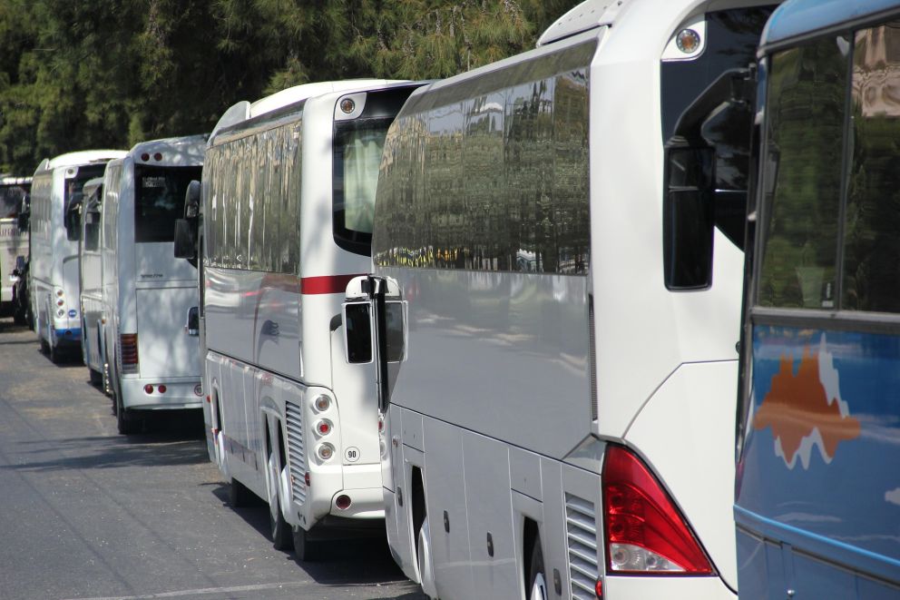 buses coaches row