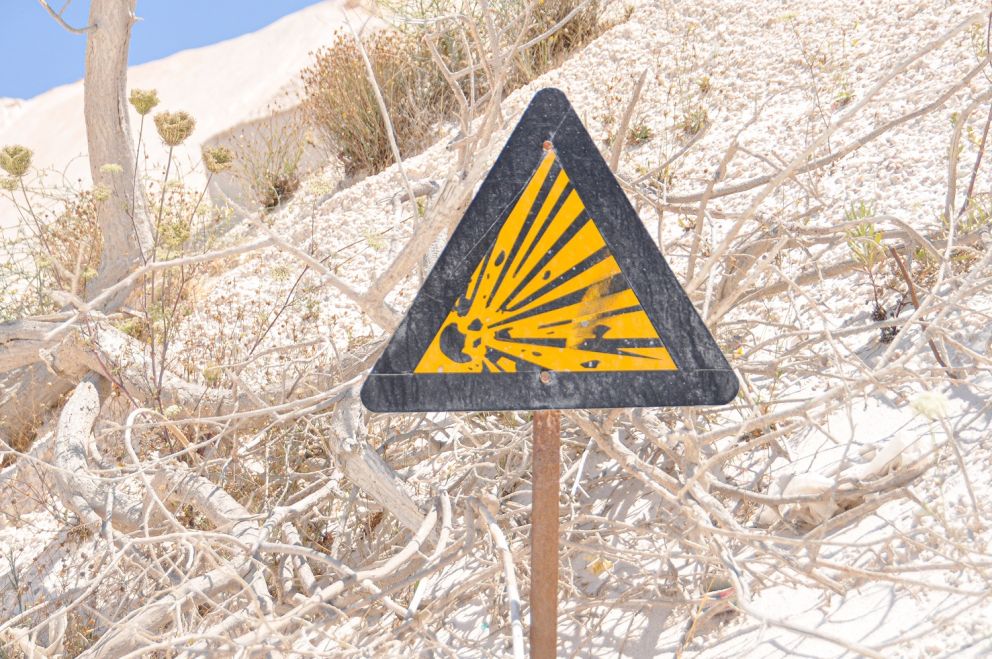 πινακίδα ανατίναξης