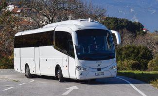 Το Volvo Irizar του υπεραστικού ΚΤΕΛ Πιερίας Α.Ε. εκτελεί καθημερινά δρομολόγια εντός και εκτός νομού. Το Volvo Irizar του υπεραστικού ΚΤΕΛ Πιερίας Α.Ε. εκτελεί καθημερινά δρομολόγια εντός και εκτός νομού.